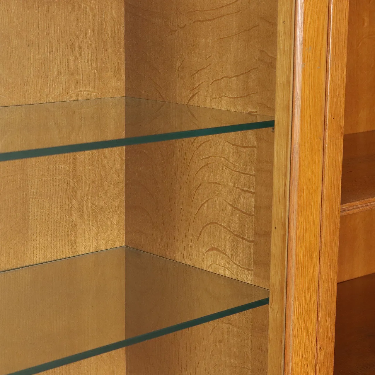 Sideboard bookshelf piece with window cabinet, 1950s 7