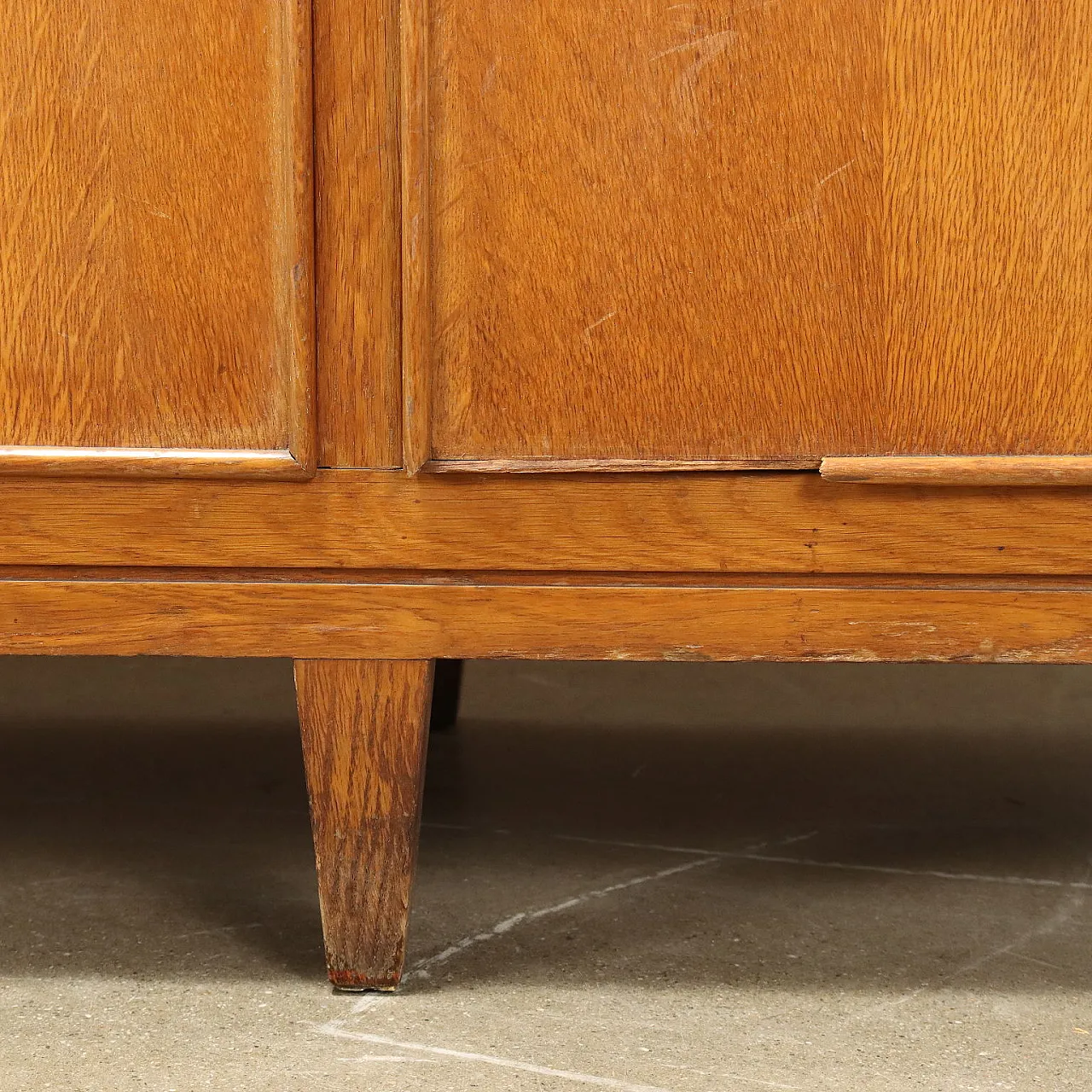 Sideboard bookshelf piece with window cabinet, 1950s 9