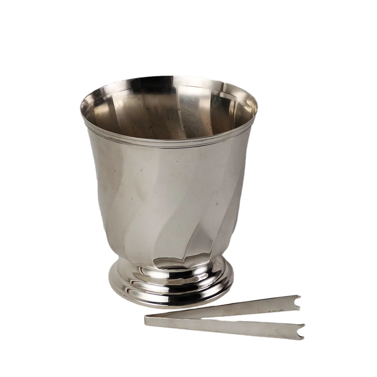 Secchiello da champagne Christofle in metallo, anni '80 1