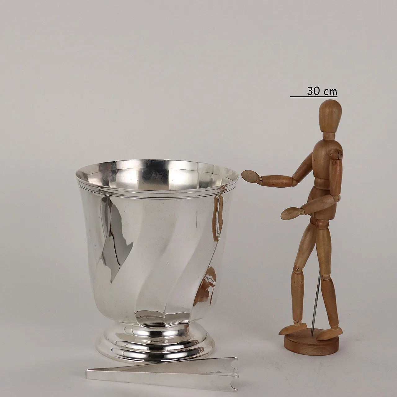 Secchiello da champagne Christofle in metallo, anni '80 2