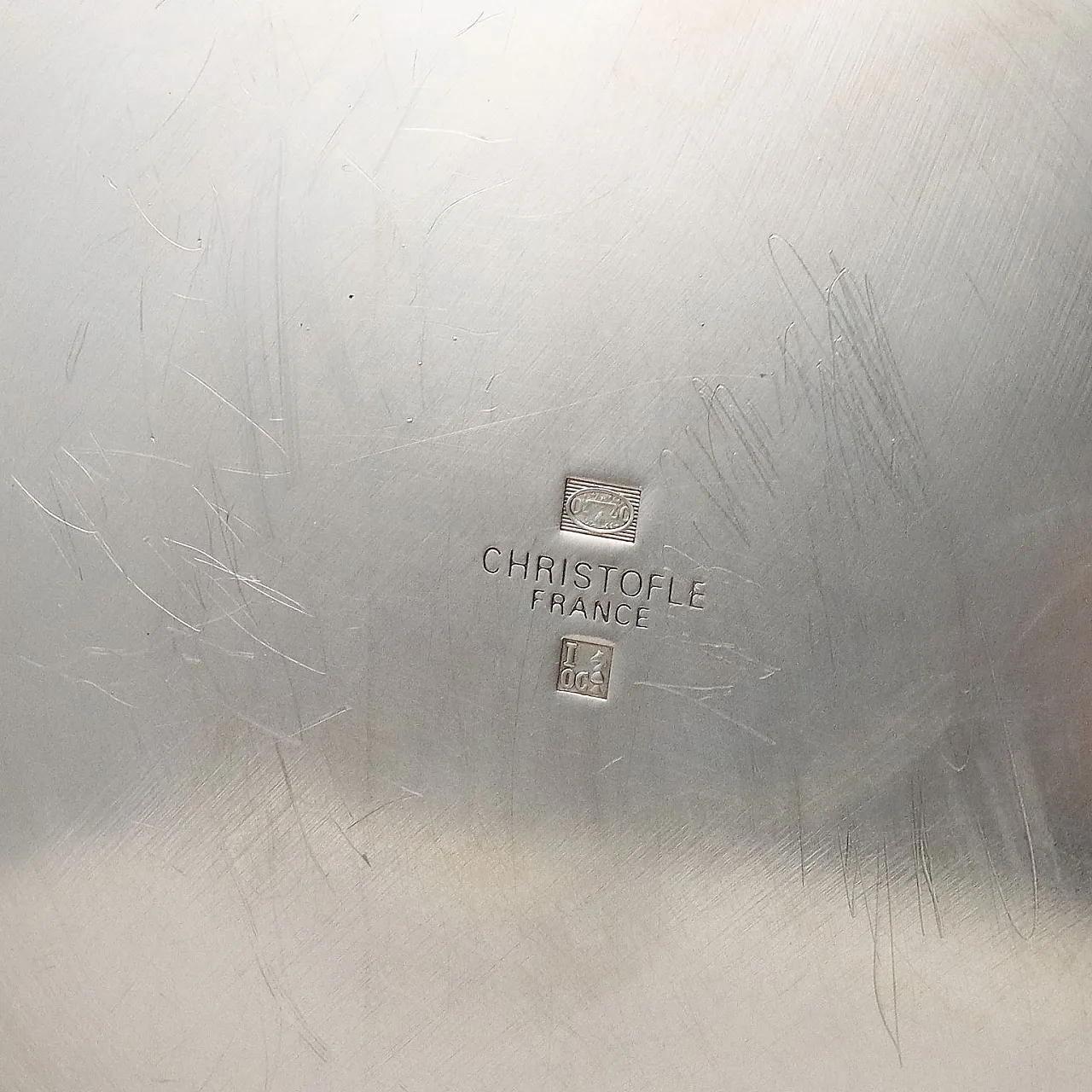 Secchiello da champagne Christofle in metallo, anni '80 5