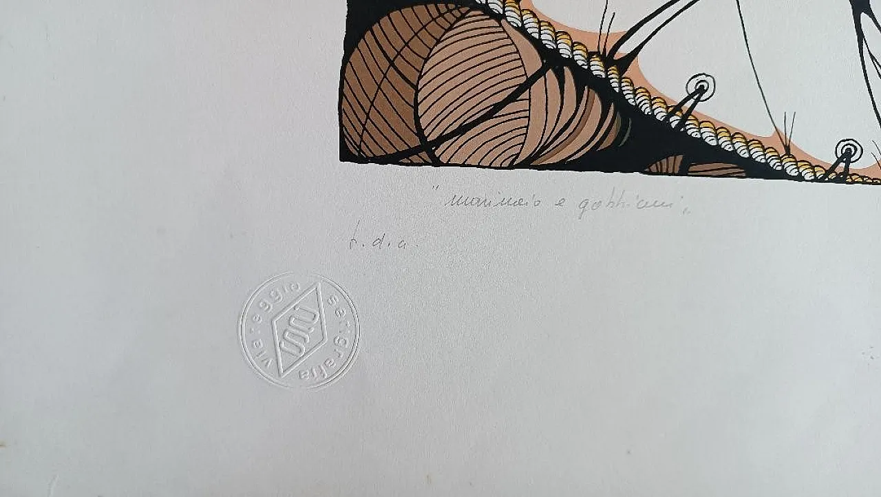 Serigrafia prova d'autore di Giovanni Lazzarini, fine '900 4