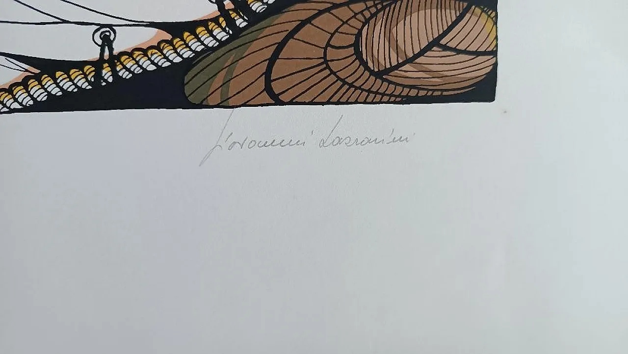 Serigrafia prova d'autore di Giovanni Lazzarini, fine '900 5