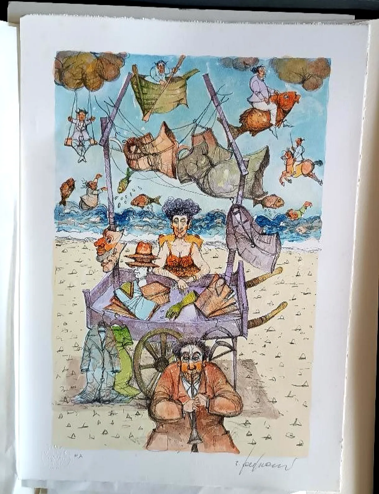 Prova d'autore di Roberto Fontirossi, litografia, '900 1