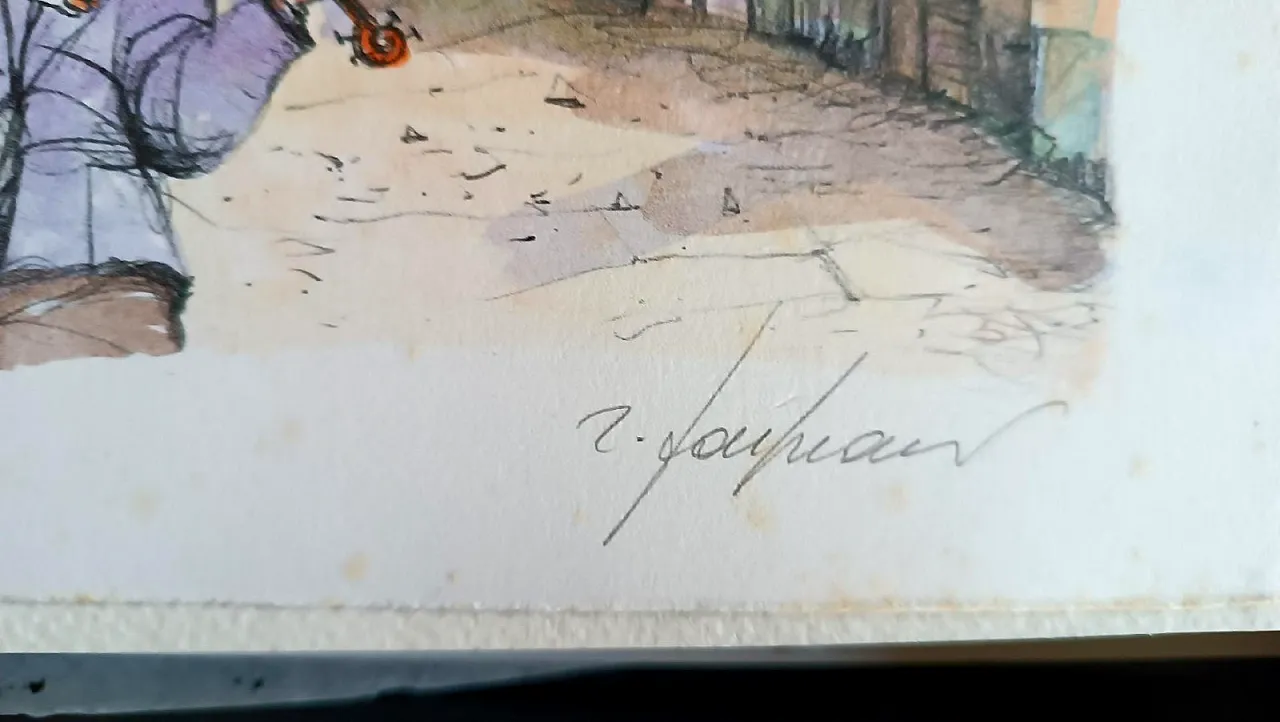 Litografia Prova d'autore di Roberto Fontirossi, anni '60 7
