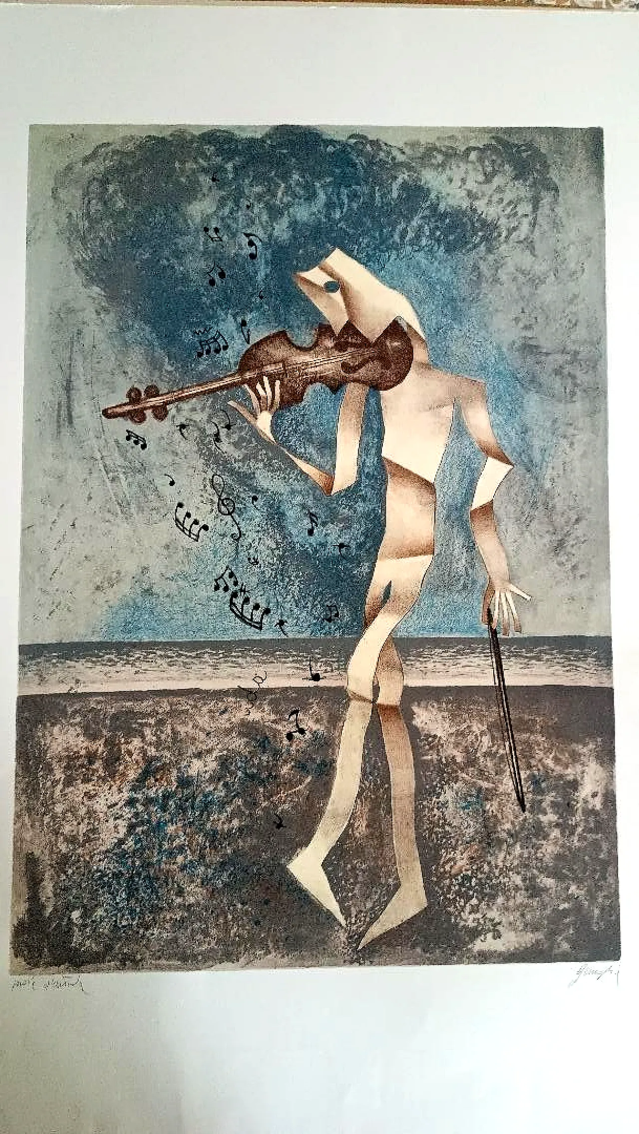 Prova d’autore di Enrico Benaglia, serigrafia, anni '60 3