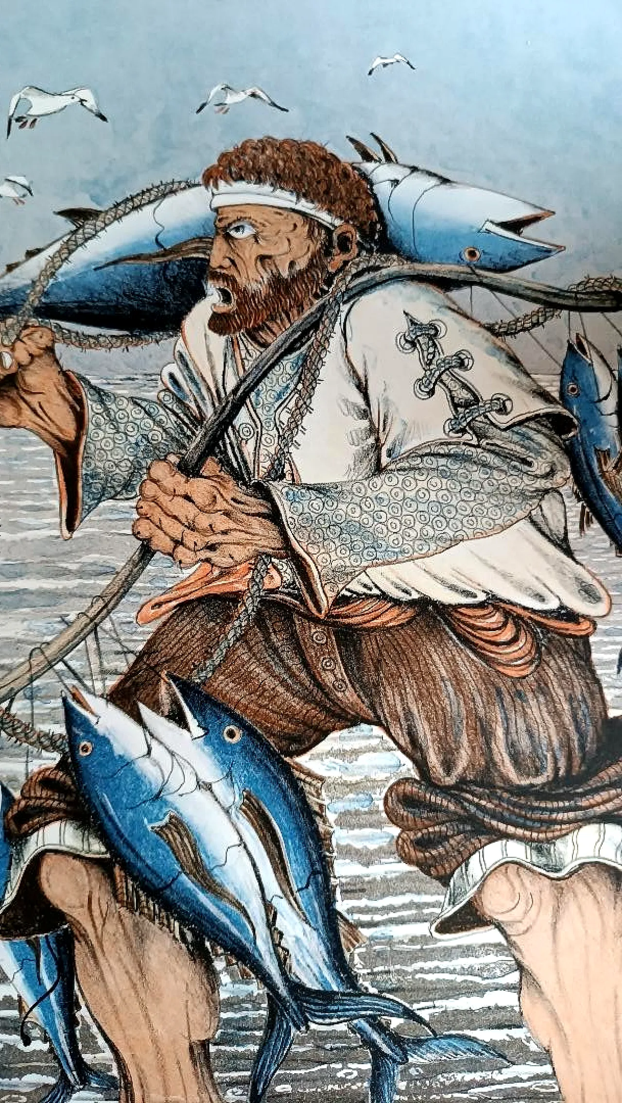 Artist's proof by Giovanni Lazzarini, lithograph, 20th century 5