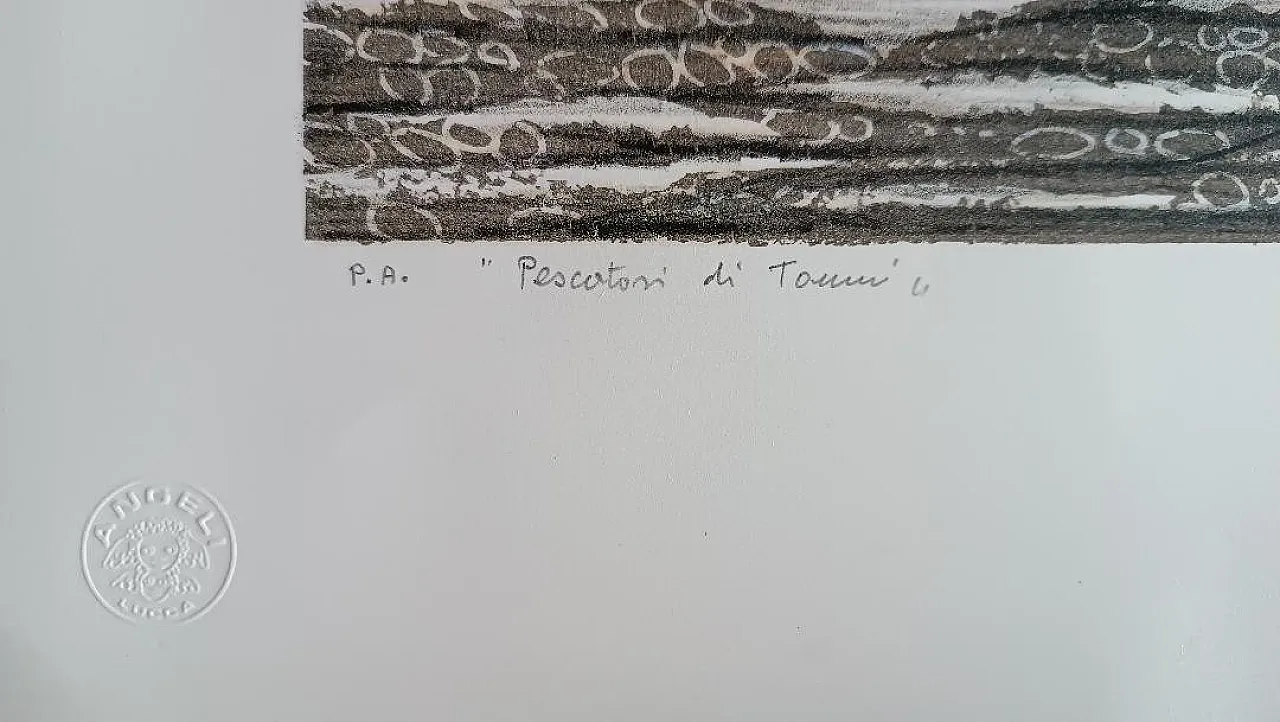 Artist's proof by Giovanni Lazzarini, lithograph, 20th century 6