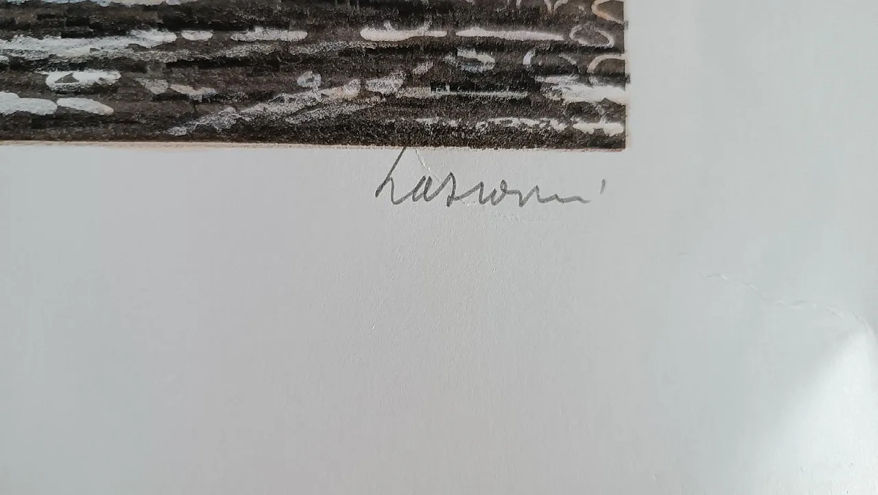 Artist's proof by Giovanni Lazzarini, lithograph, 20th century 7