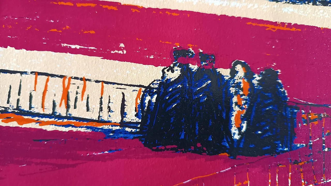 Prova d'autore di Salvatore Fiume, acquaforte a colori, '900 4