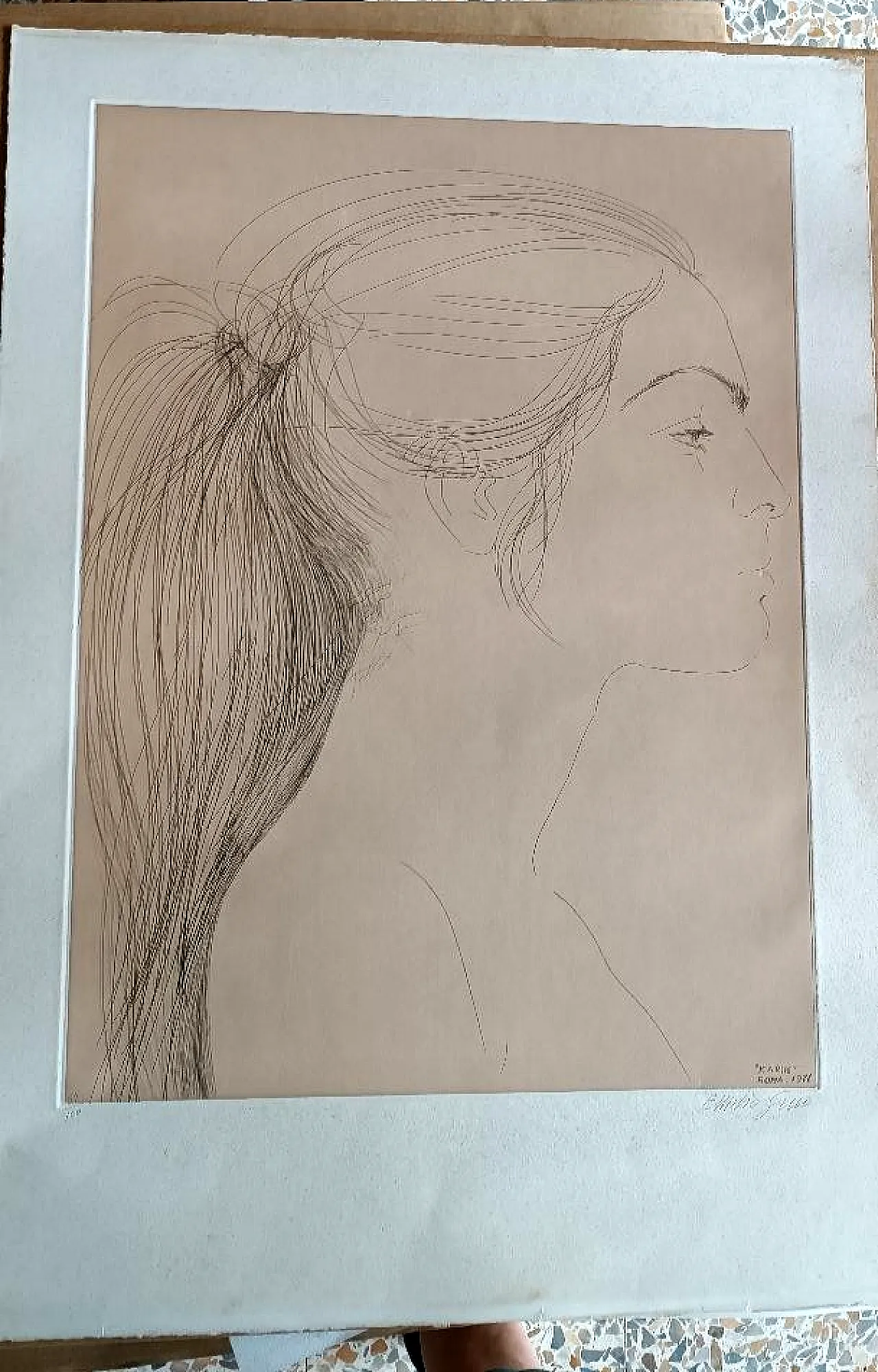 Engraving on paper by Emilio Gino Conti, 20th century 2