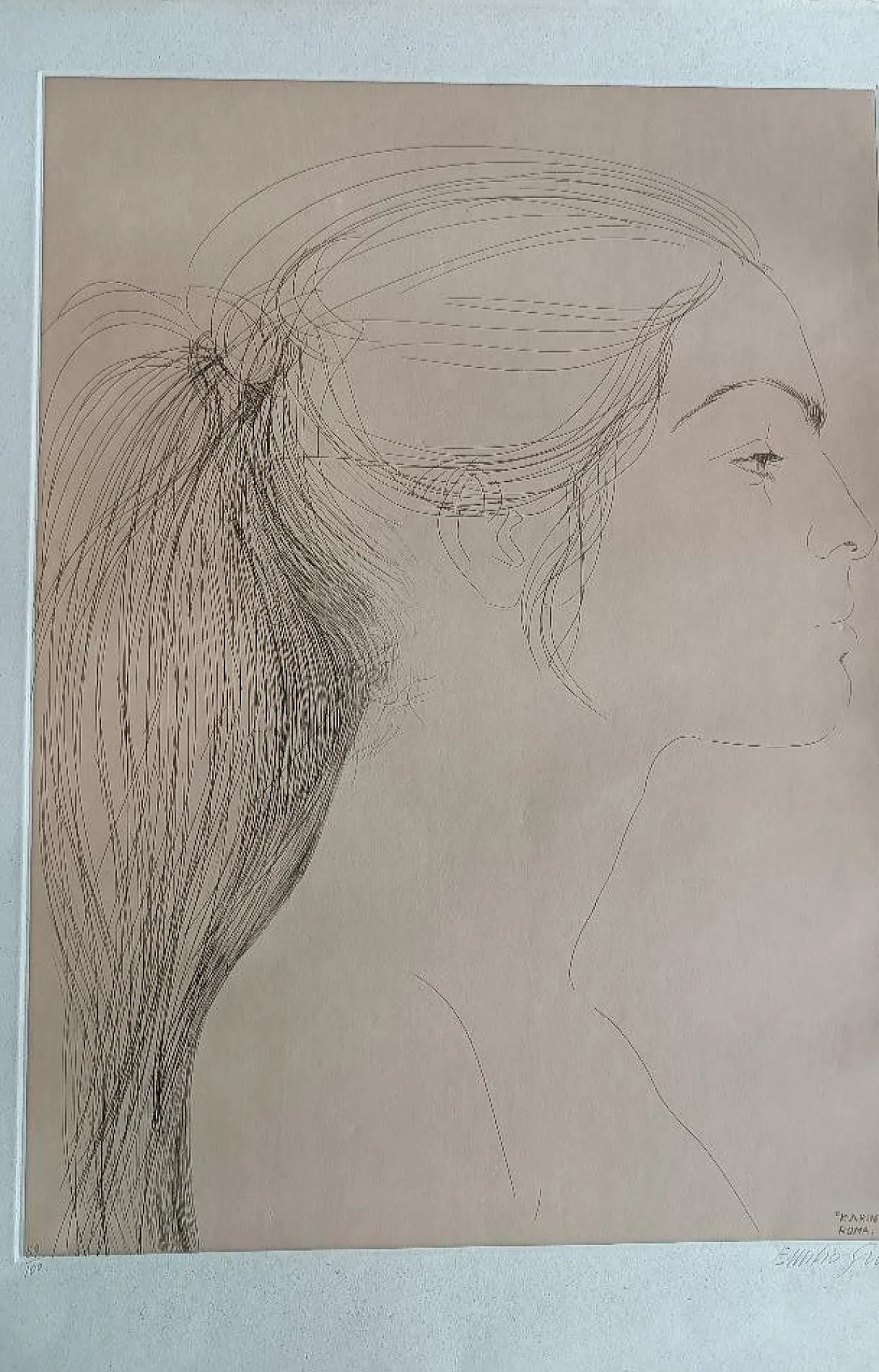 Engraving on paper by Emilio Gino Conti, 20th century 3