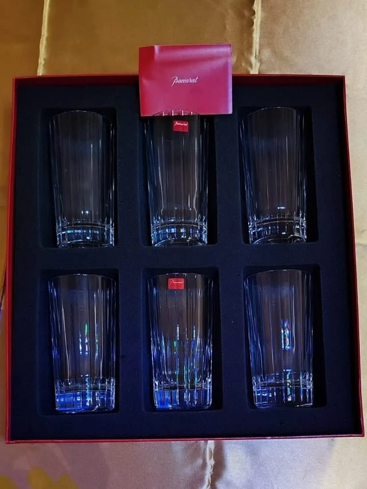 6 bicchieri highball cristallo by Baccarat Harmonie, anni 2000 2