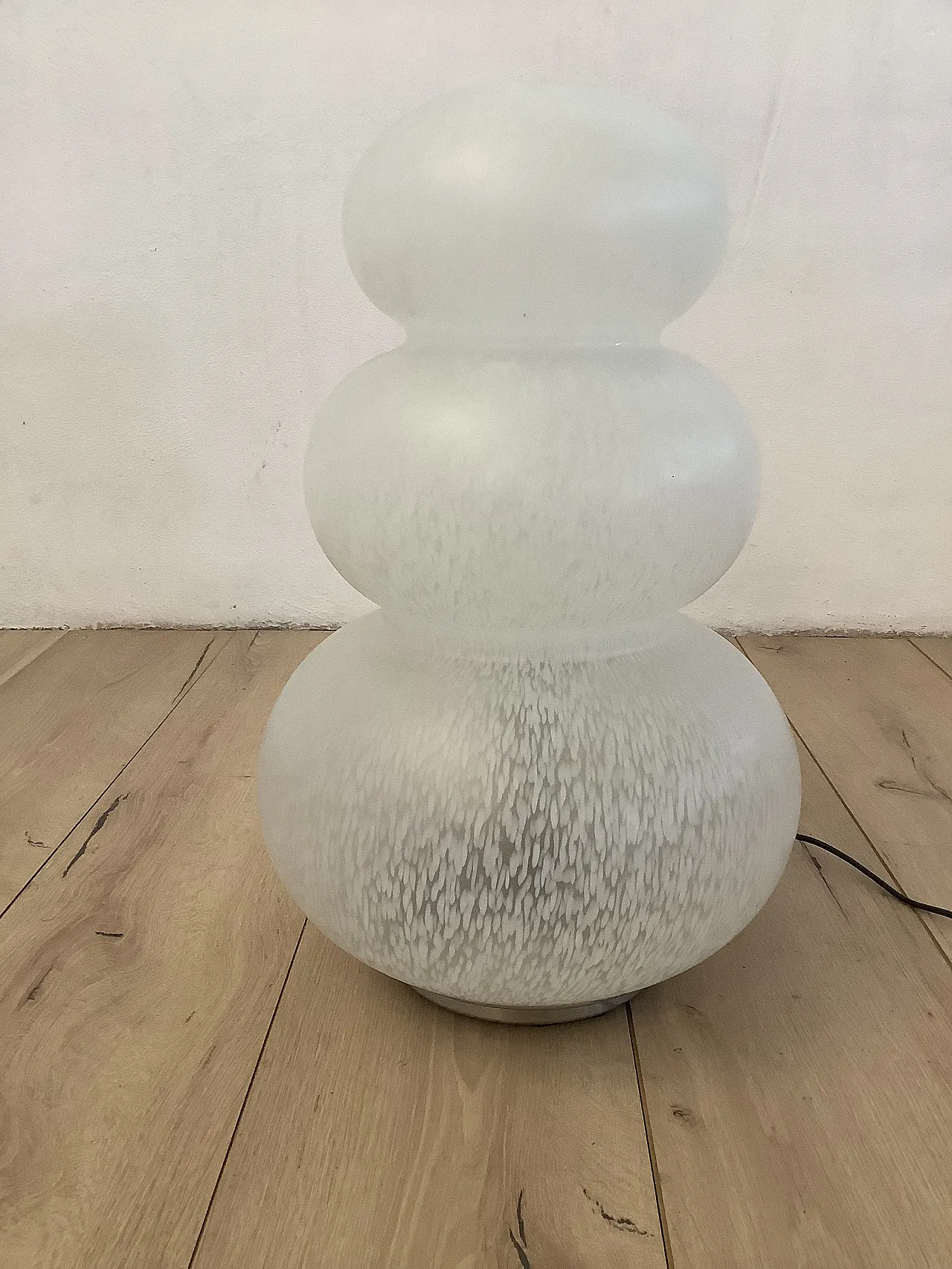 Lampada da tavolo in vetro maculato, anni '70 1