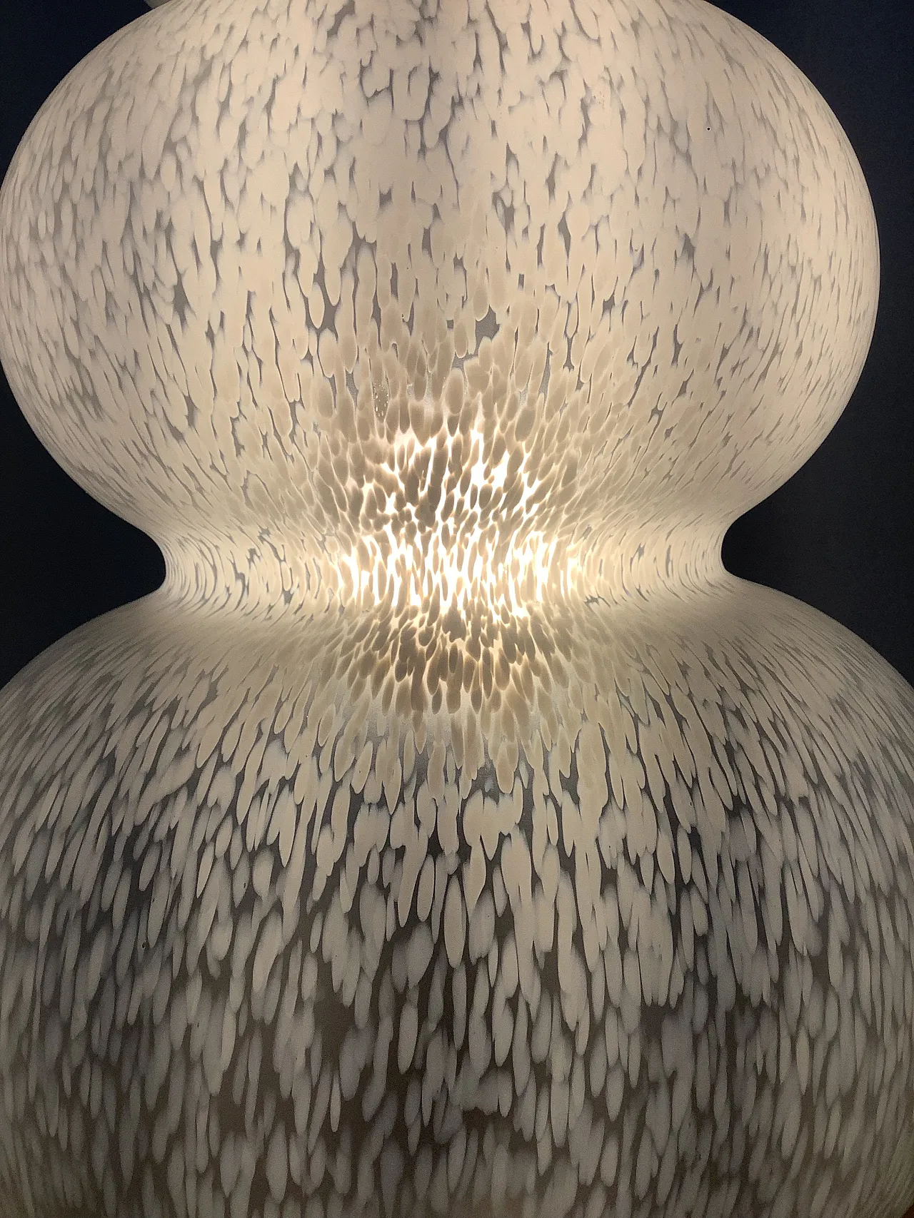 Lampada da tavolo in vetro maculato, anni '70 3