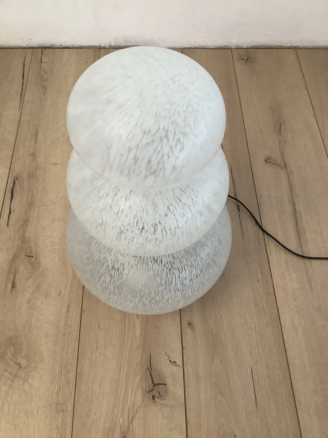 Lampada da tavolo in vetro maculato, anni '70 5