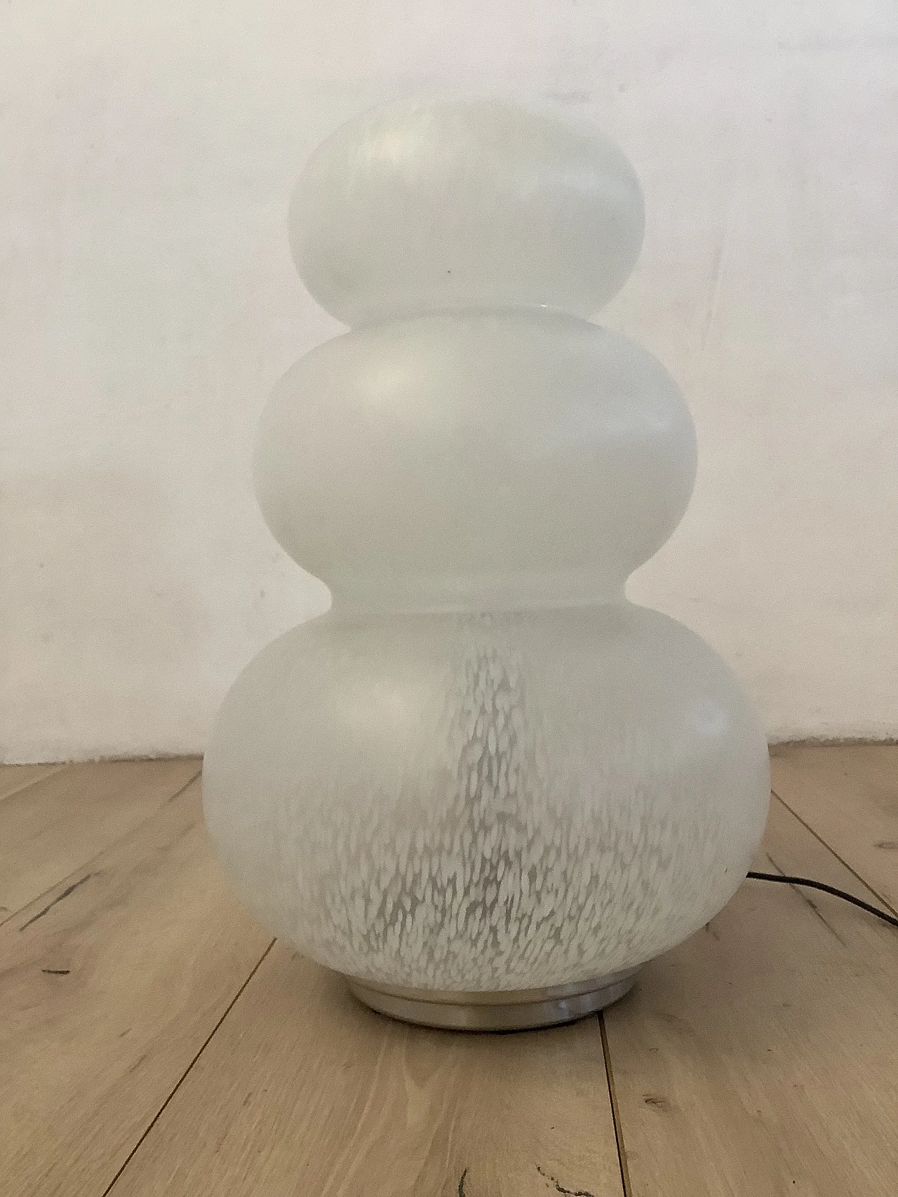 Lampada da tavolo in vetro maculato, anni '70 6