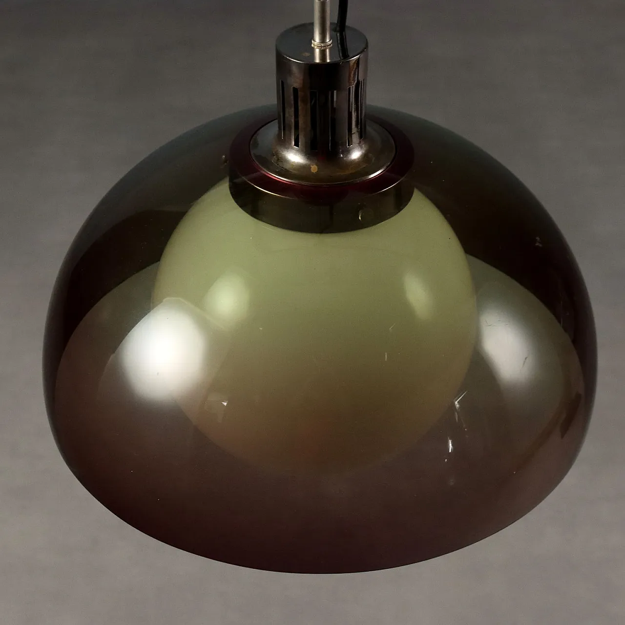 Lampada da soffitto in vetro e metacrilato, anni '60 5