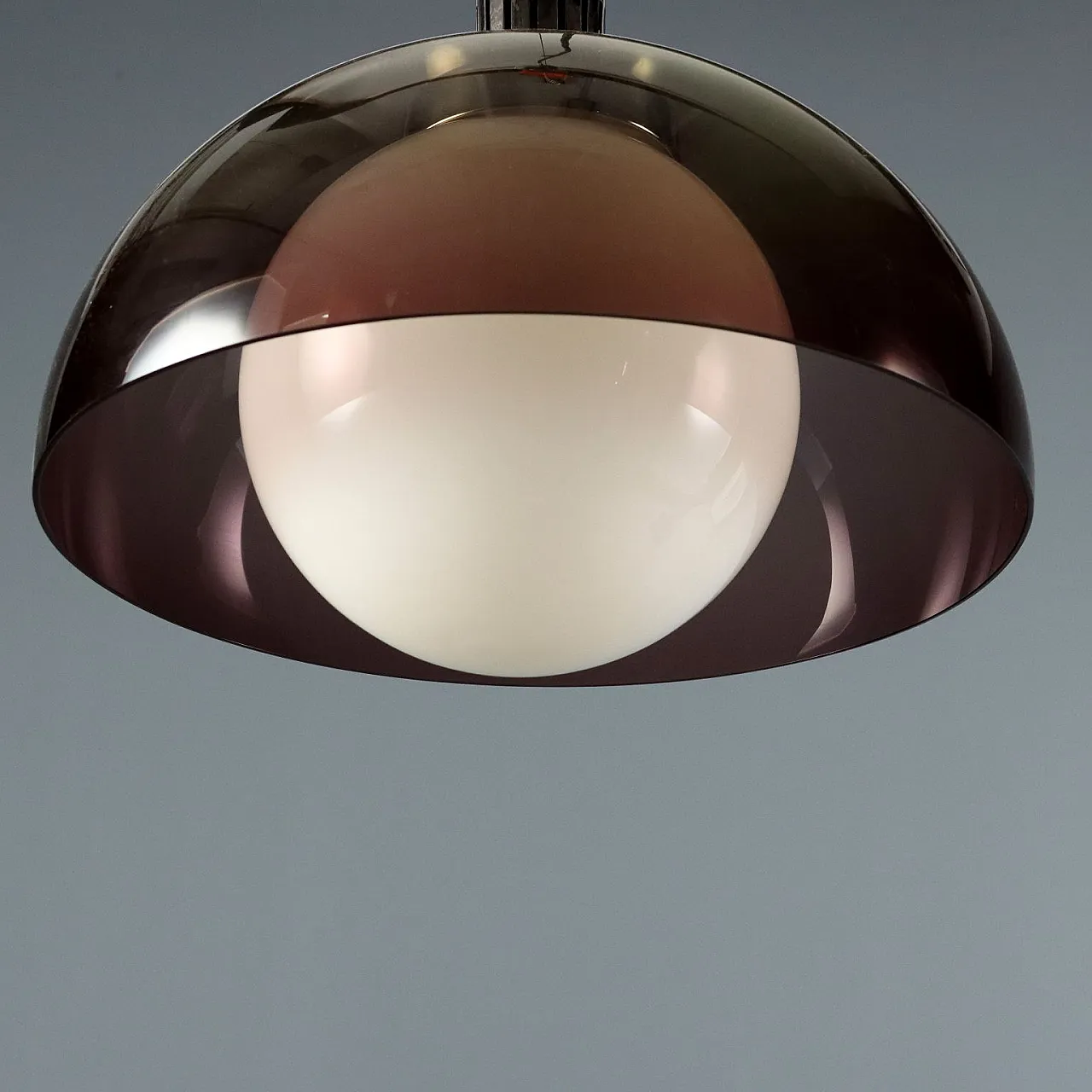 Lampada da soffitto in vetro e metacrilato, anni '60 7