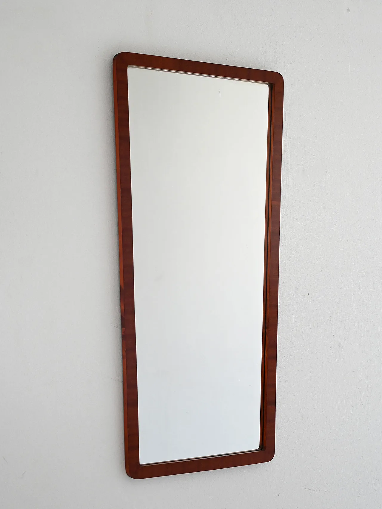 Specchio scandinavo déco anni ’40 in mogano laccato 1