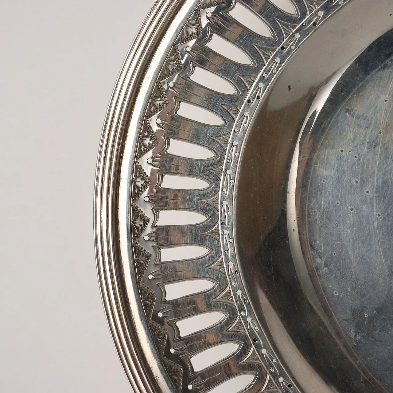 Oval silver tray by Manifattura Cesa Alessandria, early 20th century 6