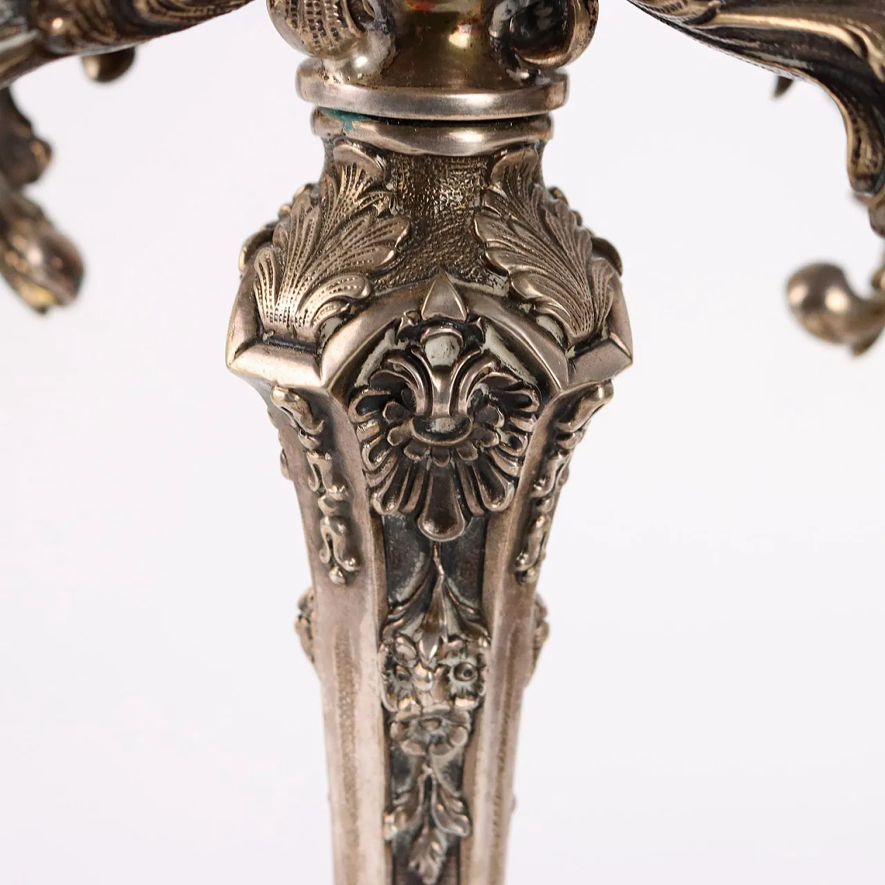 Candelabro in argento a cinque fiamme, '900 6