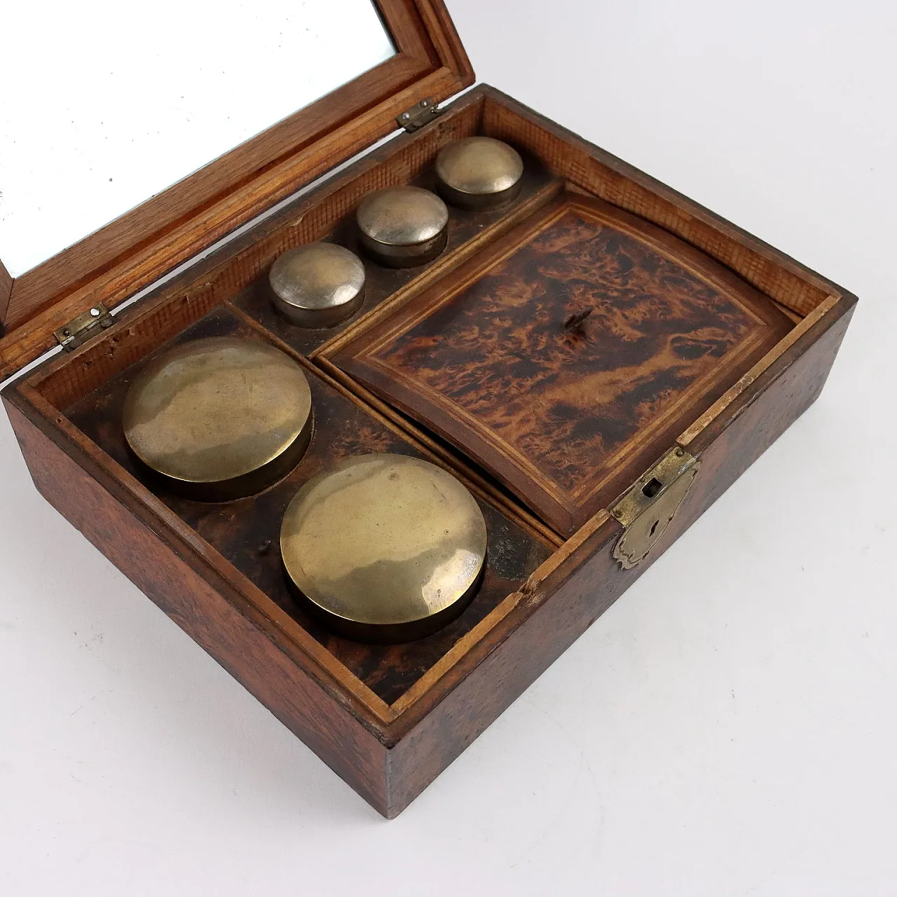 Scatola in legno impiallacciato di radica, '800 7