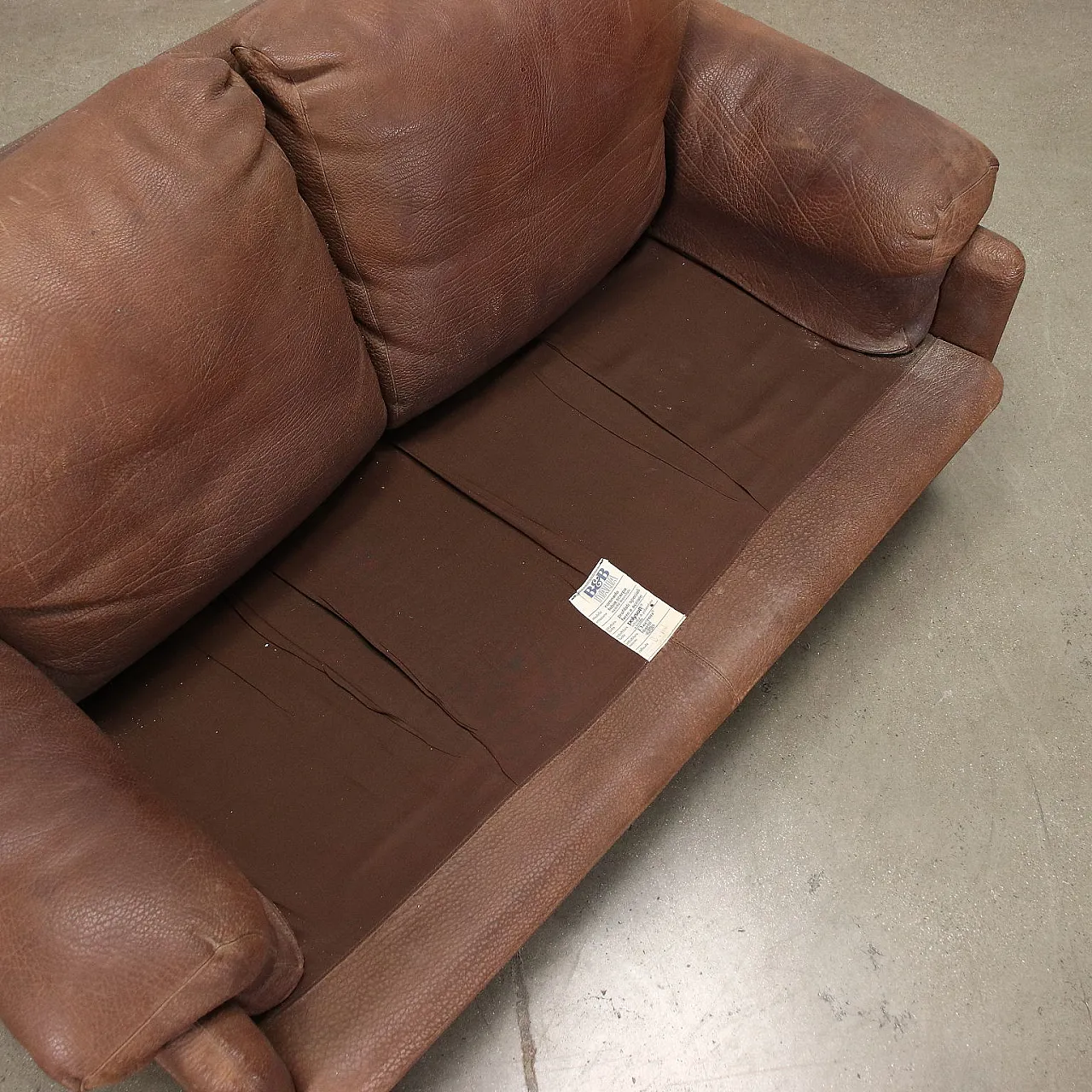 Divano Coronado in pelle di Tobia Scarpa per B&B, anni '70 6