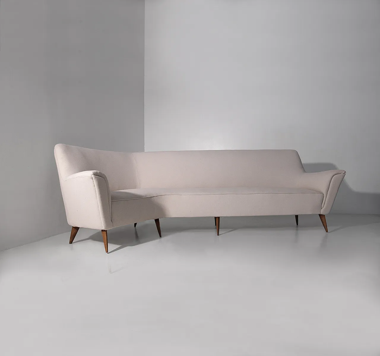 White corner sofa Gio Ponti style, 50s 5