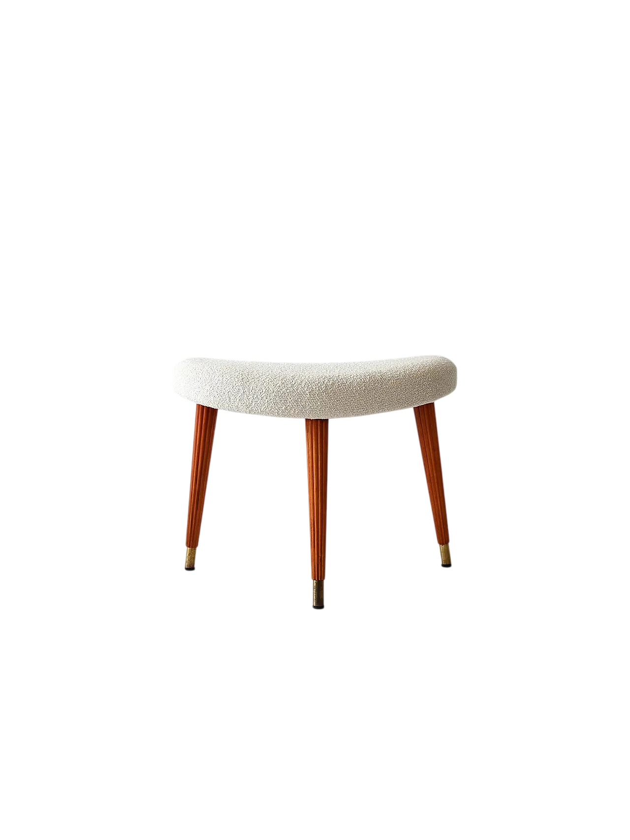 Stool with mahogany legs, 60s 8