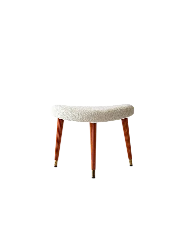 Stool with mahogany legs, 60s