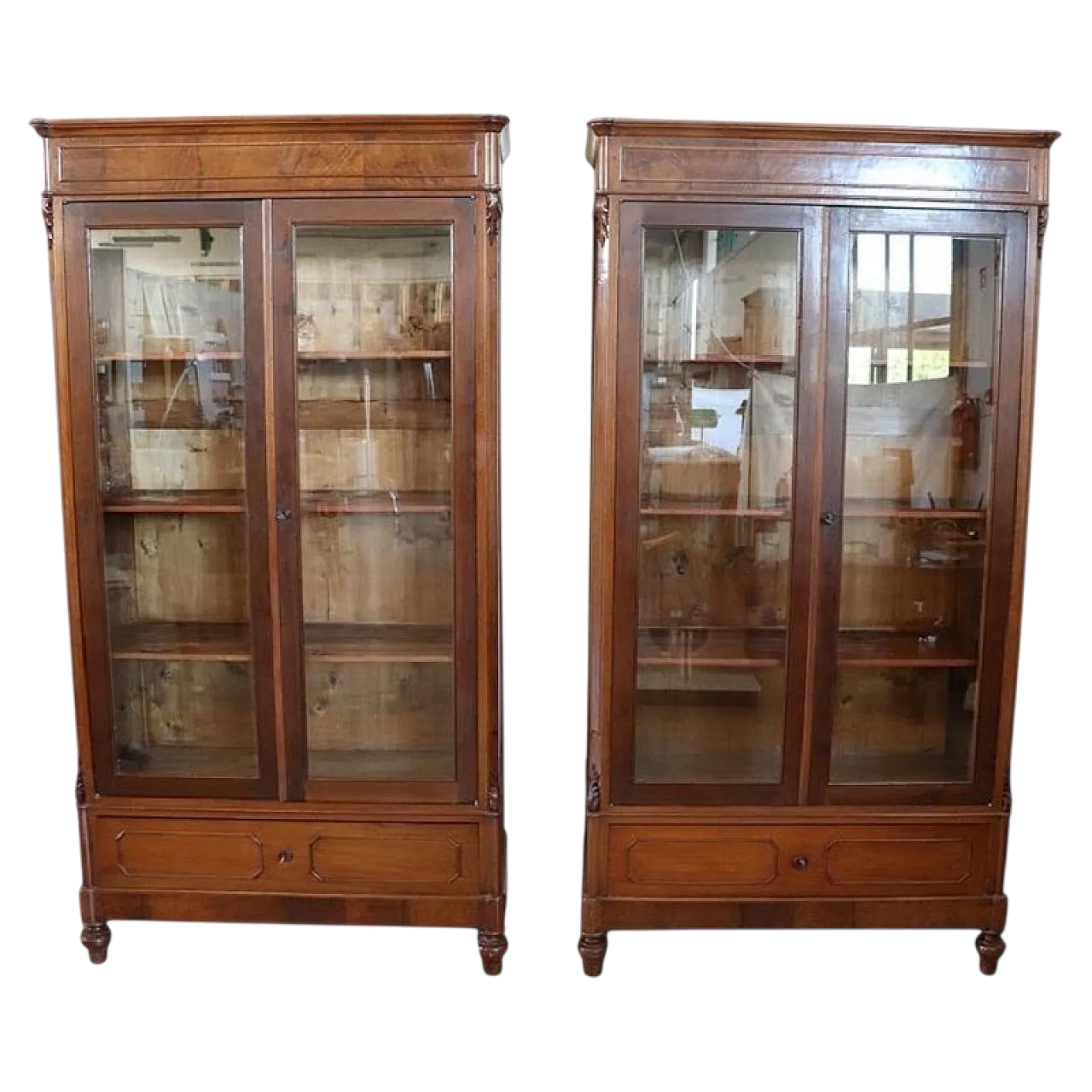 Pair of bookcases, restored, 19th century 21