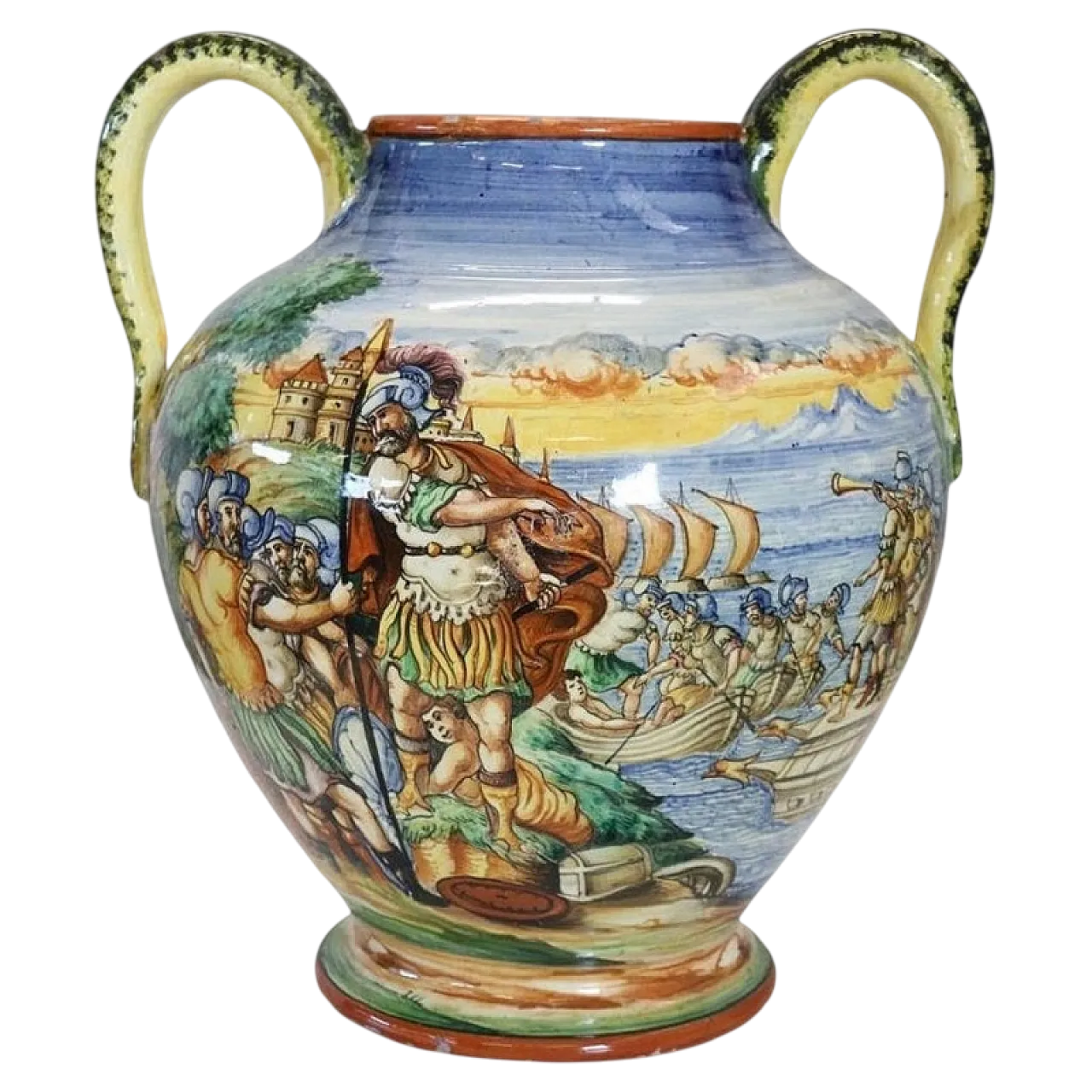 Vaso fiorentino in ceramica smaltata, anni '80 15