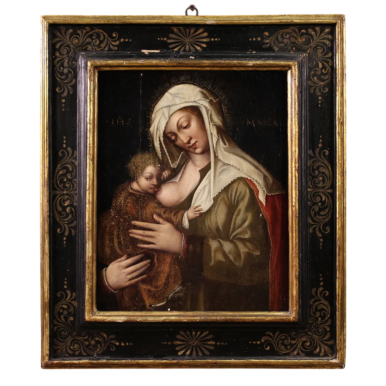 Dipinto su tavola Madonna col bambino, '500 16