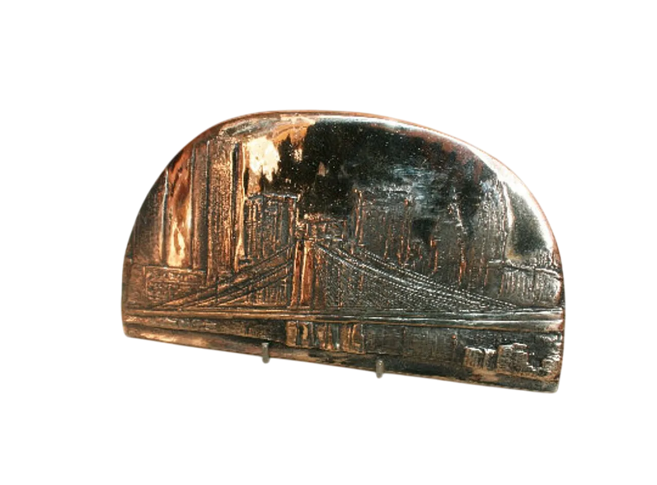 Lower Manhattan scultura bronzo di Scaglioni, serie di New York, 2000 10