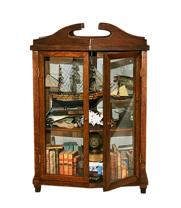 Armadio in egno realizzato a mano tema mare, 2000