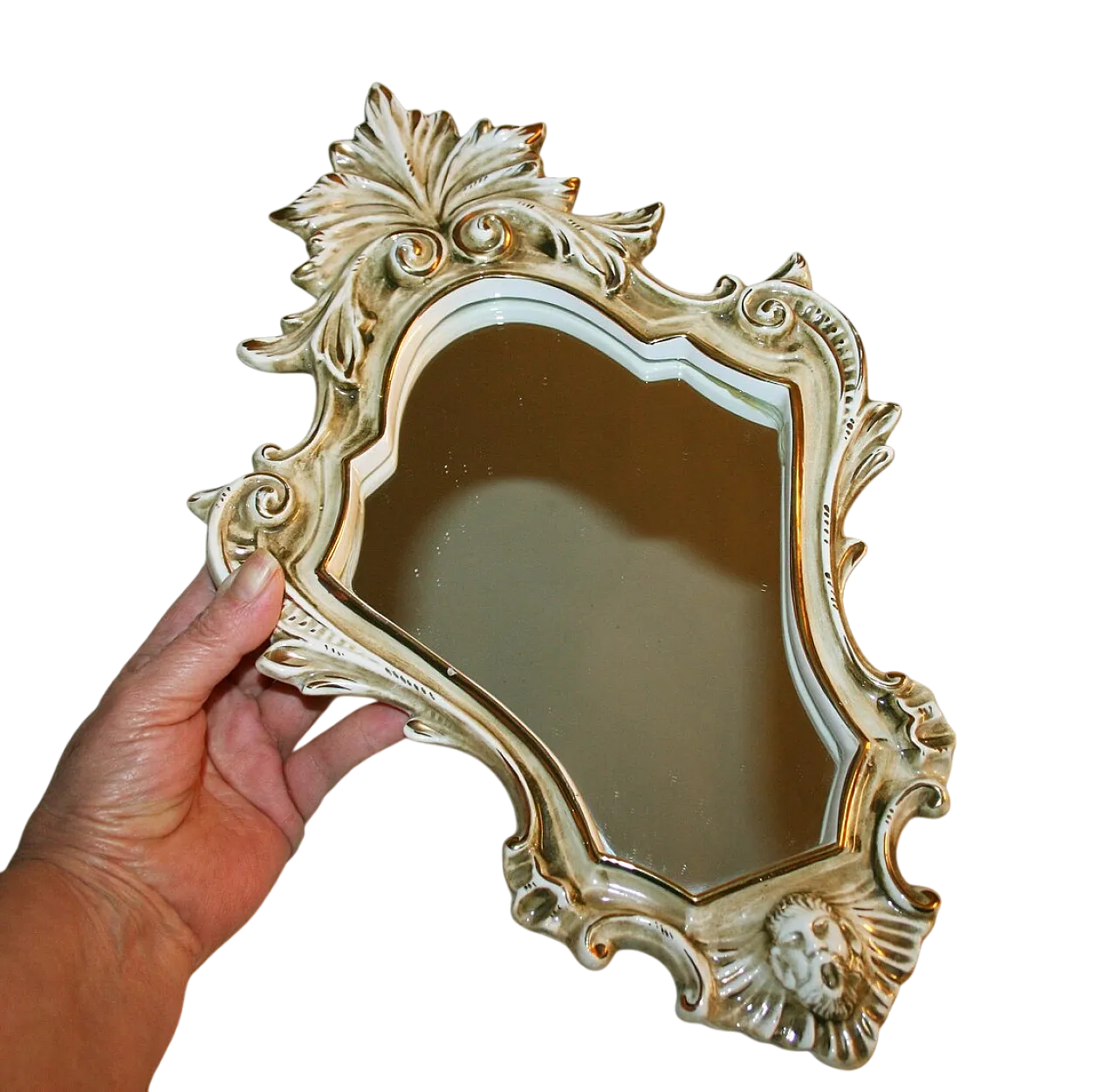 Specchiera in ceramica di Capodimonte, anni '70 9