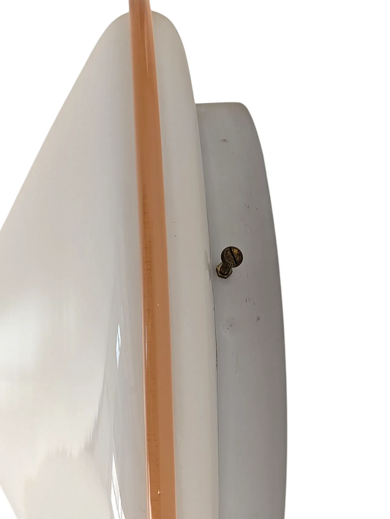 Applique in vetro soffiato con bordo ambrato anni 70 3