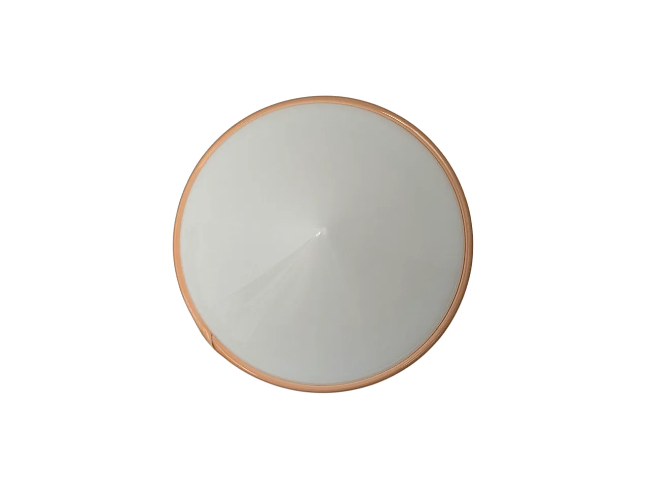 Applique in vetro soffiato con bordo ambrato anni 70 8