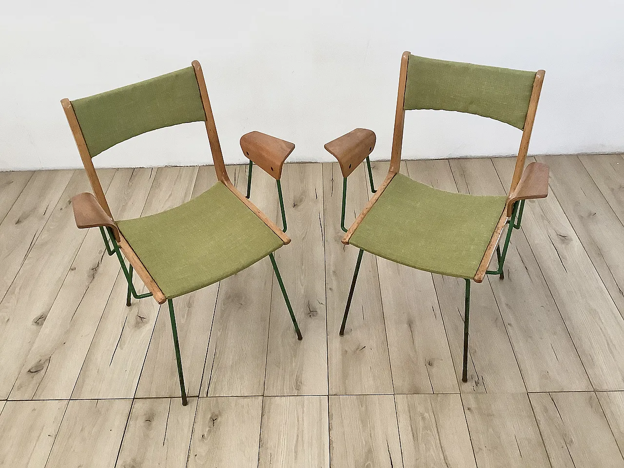 Boomerang armchairs pair 2