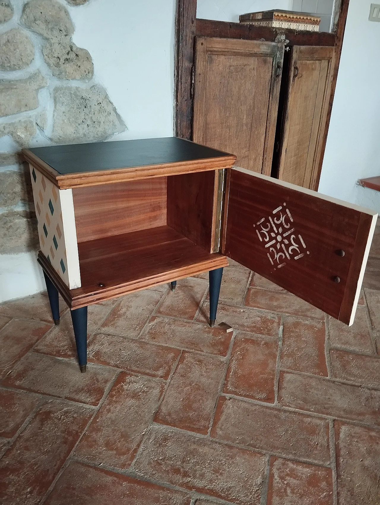 Bedside table restored, 50s 3