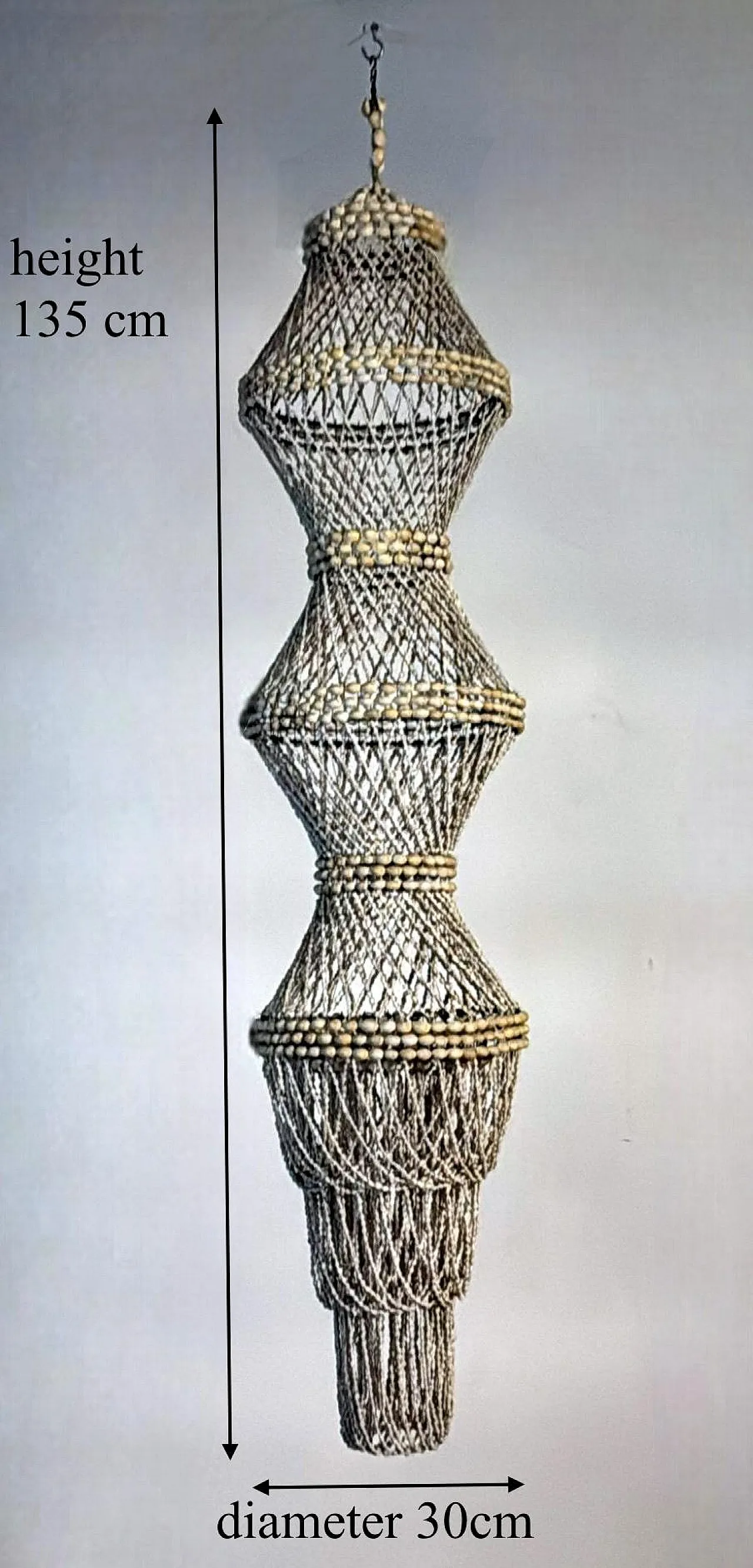 Talismano appeso stile folk filippino o lampadario da esterno, anni 70 19