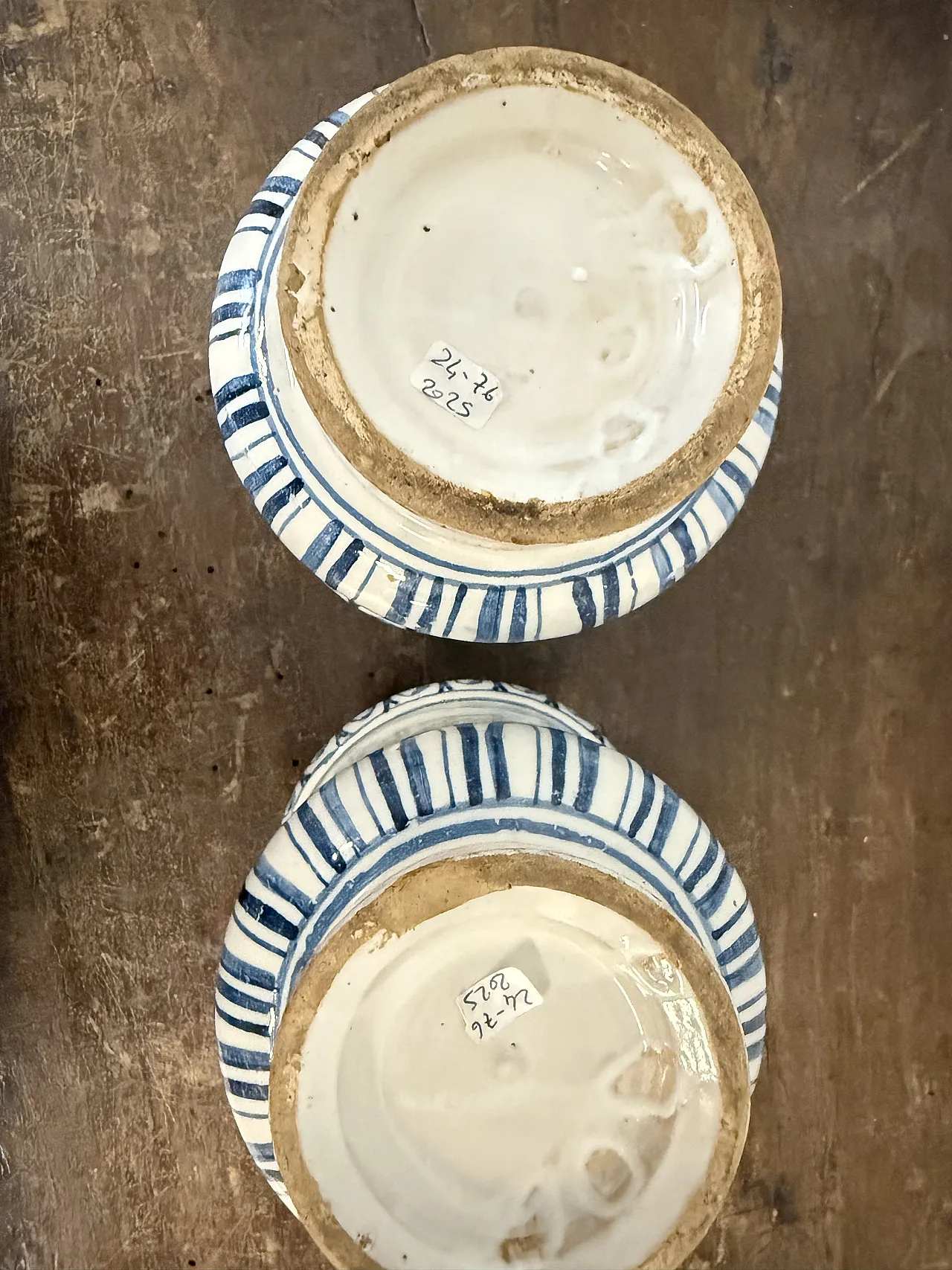 Coppia di vasi albarello da farmacia.,Bassano, '700 3