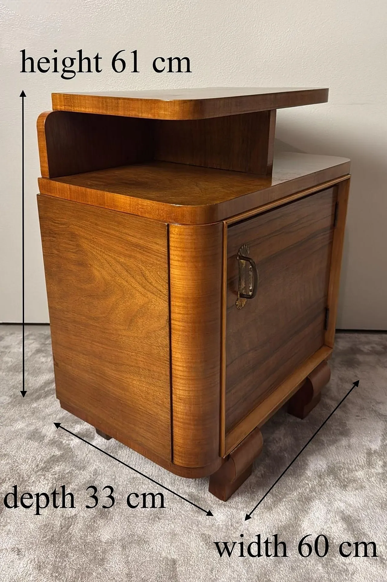 Pair of Art Deco style bedside tables, 1930s 20