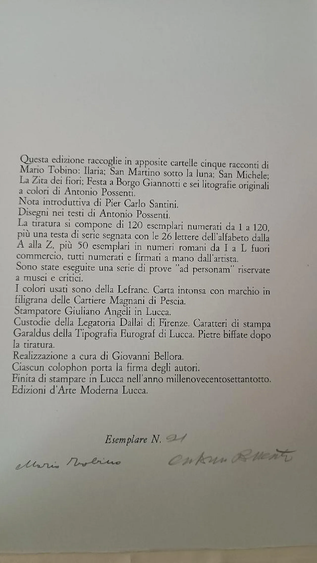 La città incantata. Racconti litografie di Antonio Possenti, '900 4