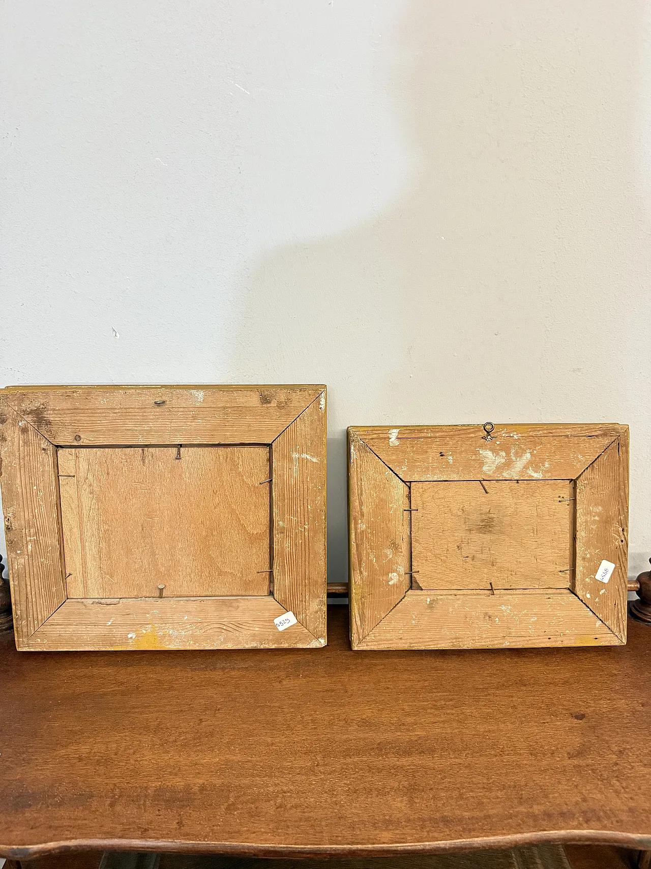 Coppia di dipinti di scuola napoletana, olio su tavola, '800 2