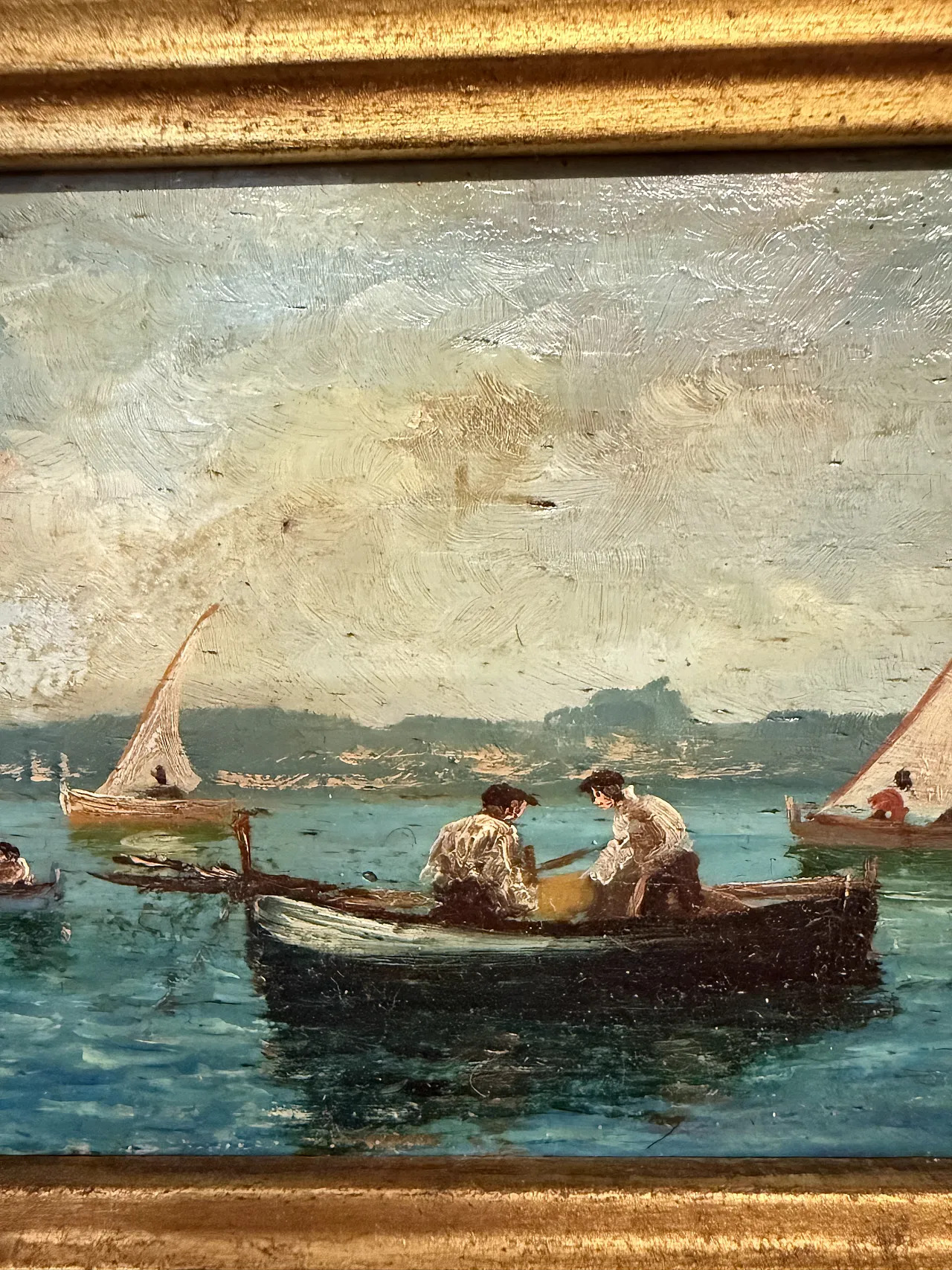 Coppia di dipinti di scuola napoletana, olio su tavola, '800 3