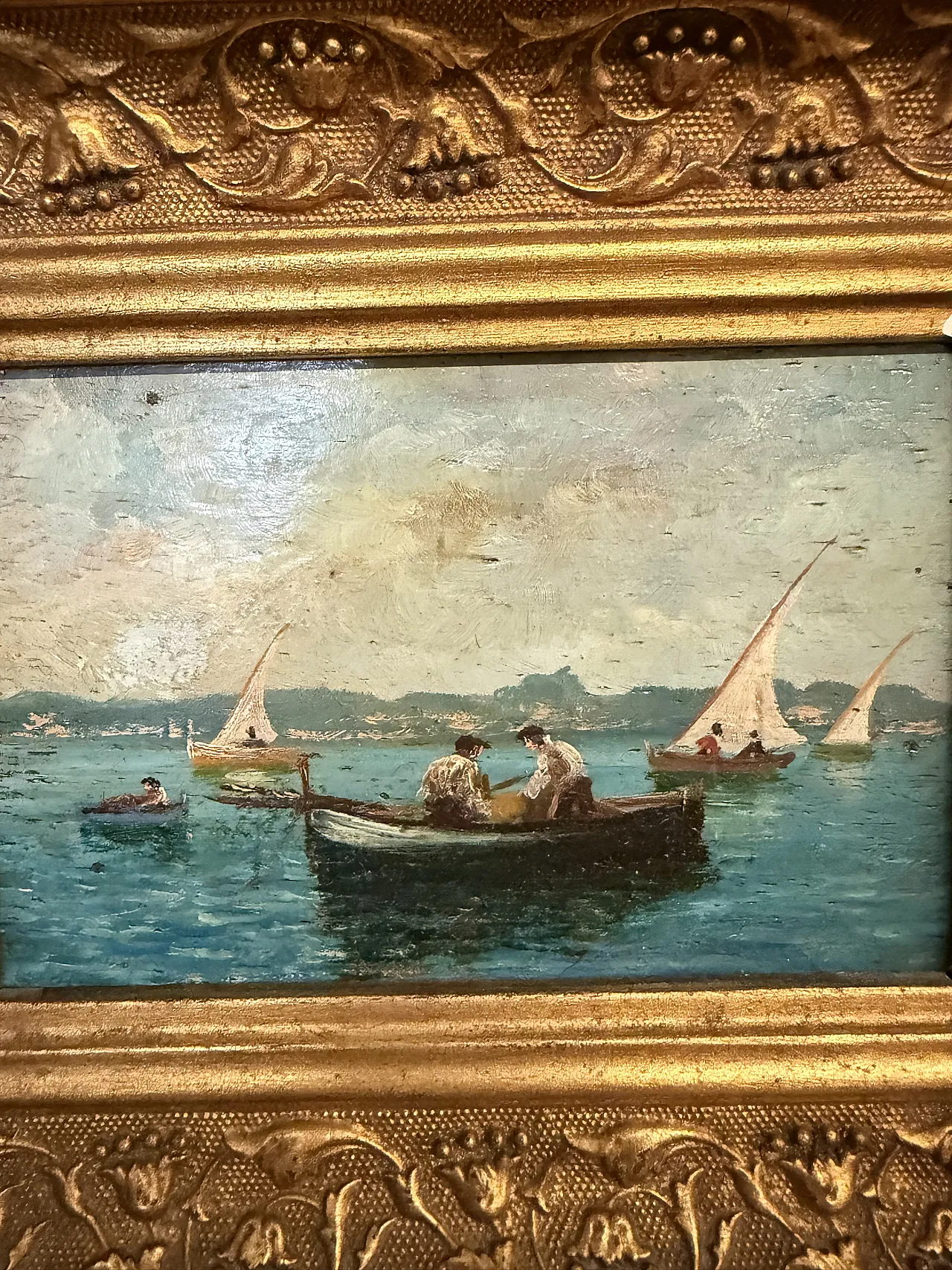 Coppia di dipinti di scuola napoletana, olio su tavola, '800 4