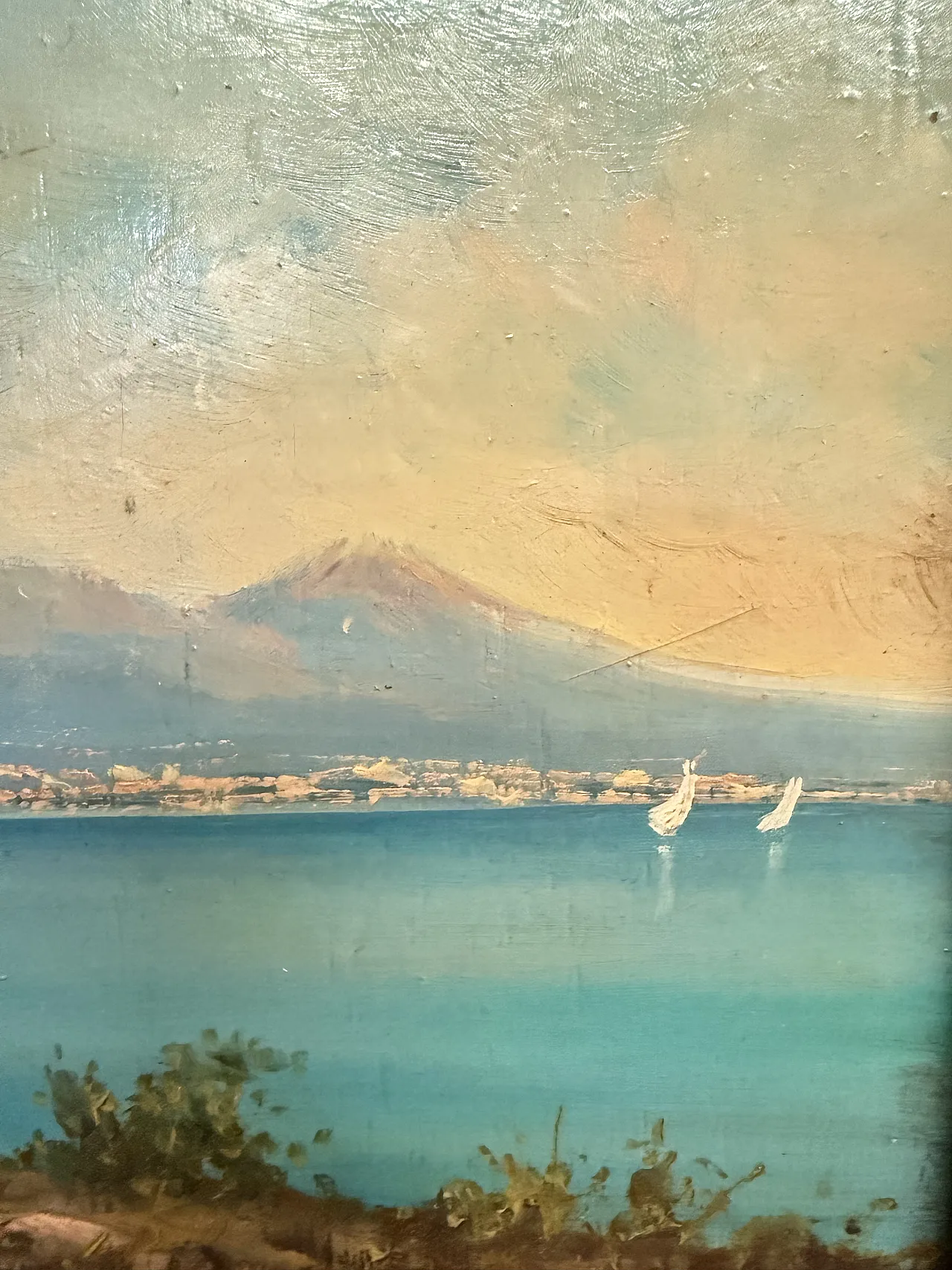 Coppia di dipinti di scuola napoletana, olio su tavola, '800 7