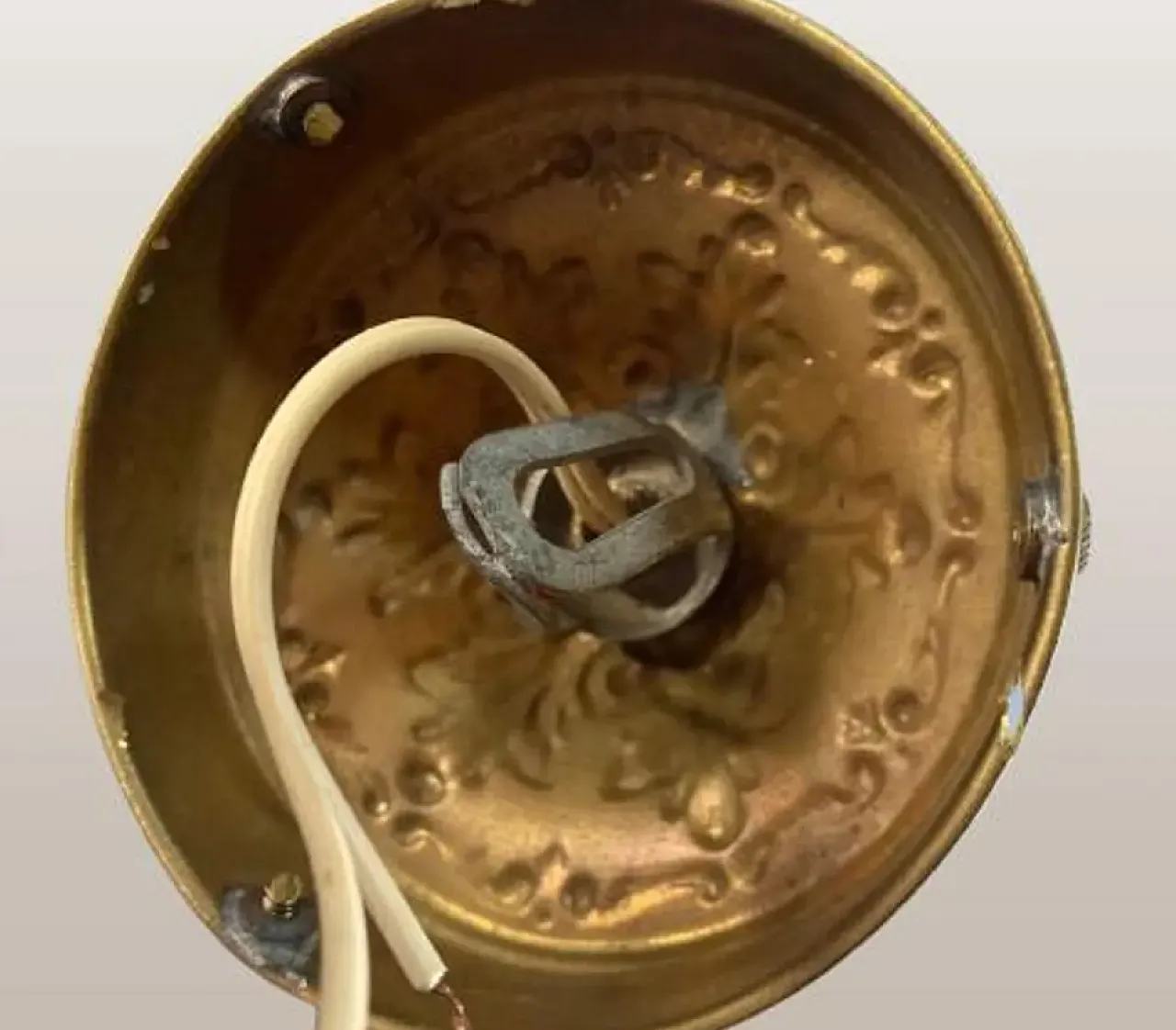 Lanterna di vetro Bisque Art Deco, anni '20 1